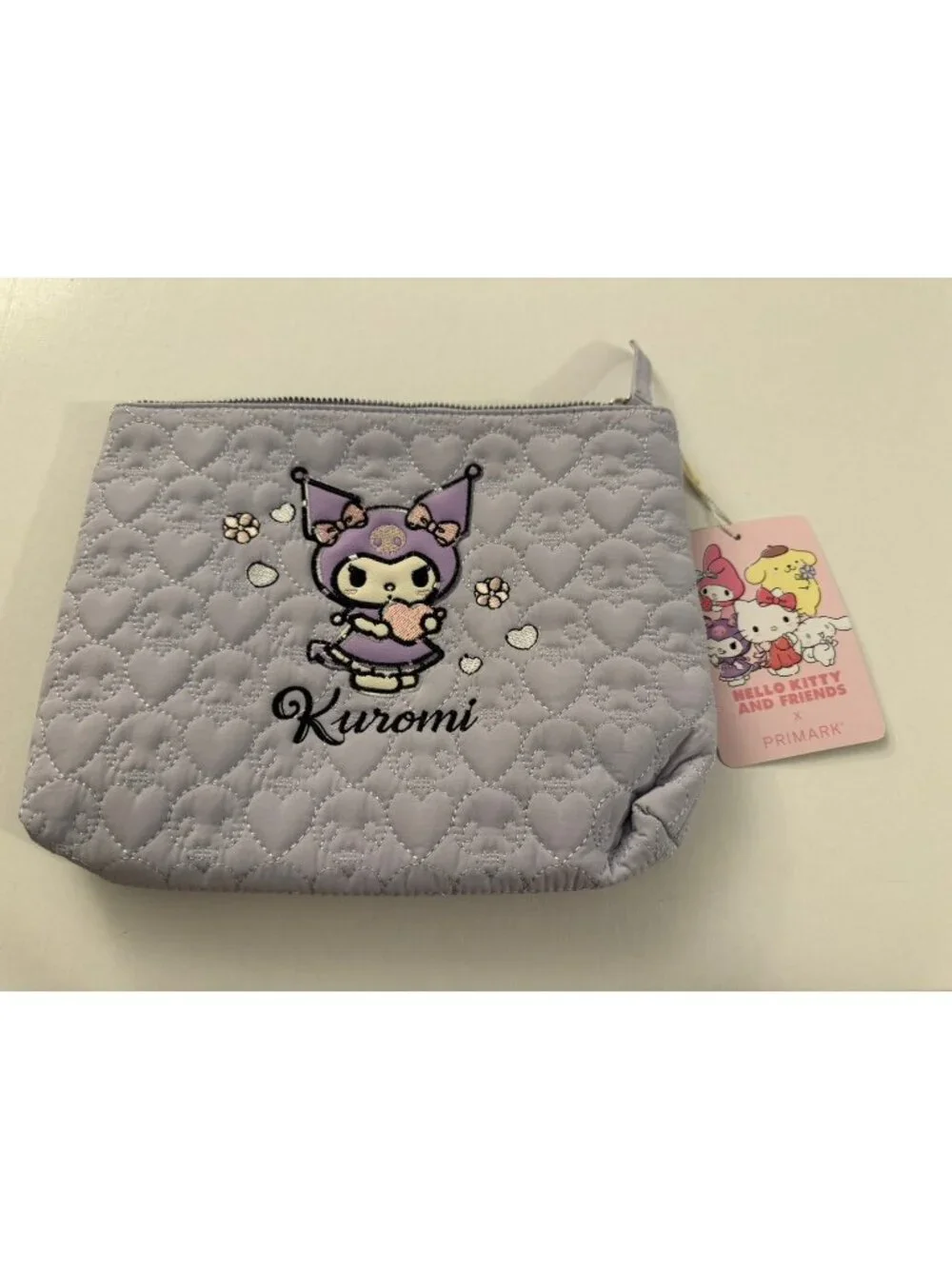 Hello Kitty and Friends Sanrio Primark Kuromi Makeup Bag Purple Quilted New X10